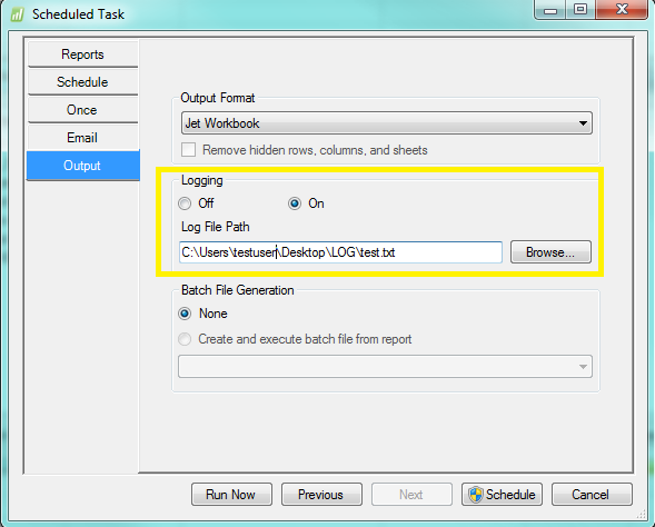 Scheduler Log_Enable