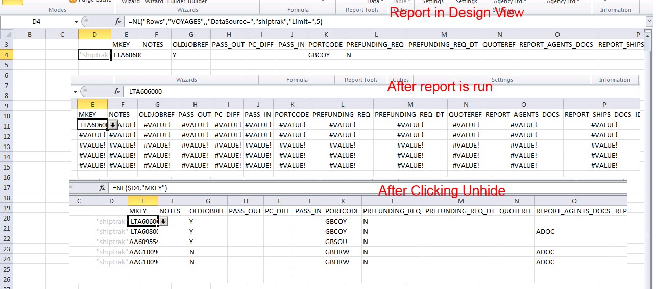 Screenshot of problem